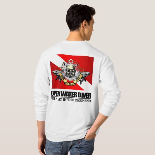 Open-waterduiker (BTD) T-shirt (Achterkant volledig)