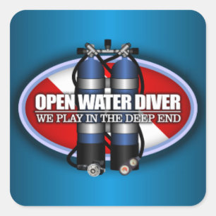 Open-waterduiker (ST2) Vierkante Sticker