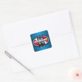 Open-waterduiker (ST2) Vierkante Sticker (Envelop)