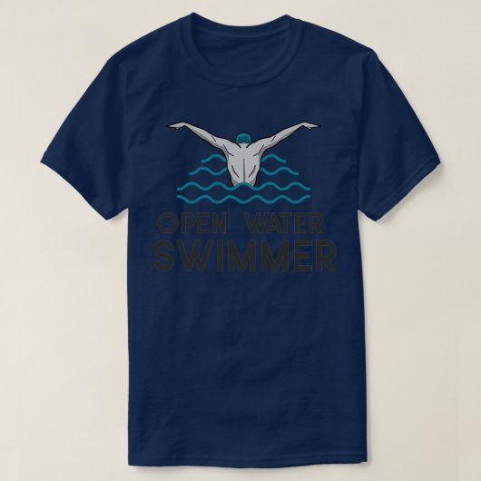 Open waterzwemmer-duik t-shirt (Design voorkant)
