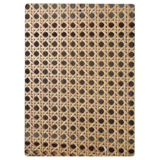 Open Weave Rattan Cane Clipboard Klembord (Achterkant)