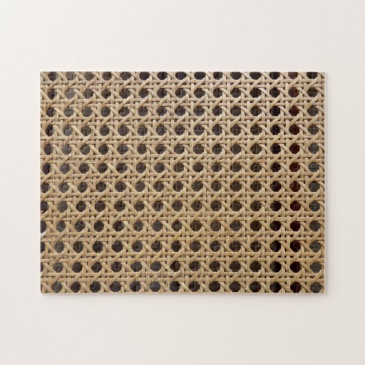 Open Weave Rattan Cane Fotopuzzel met Cadeaudoos Legpuzzel (Horizontaal)