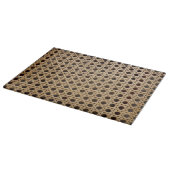 Open Weave Rattan Cane Glass Choping Board Snijplank (Hoek)