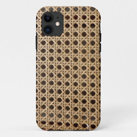 Open Weave Rattan Cane iPhone SE+5/5S Hoesje (Achterkant)