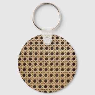 Open Weave Rattan Cane Key Ring Sleutelhanger