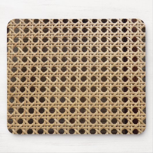 Open Weave Rattan Cane Mouse Mat Muismat (Voorkant)