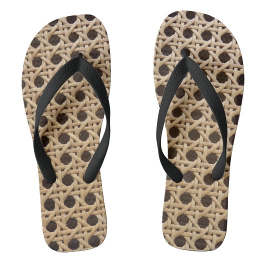 Open Weave Rattan Cane Teenslippers (Voetbed)