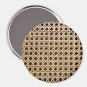 Open Weave Rotan Cane Grote ronde magneet (Voorkant / Achterkant)