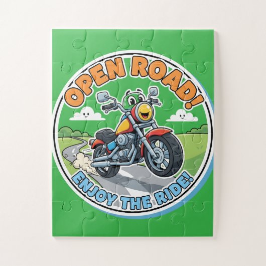 Open weg! Geniet van de rit! Legpuzzel (Verticaal)