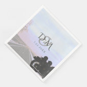 Open weg Motorfiets Bruiloft Receptie Servet (Hoek)