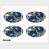 Open wereld ovale sticker (Vel)