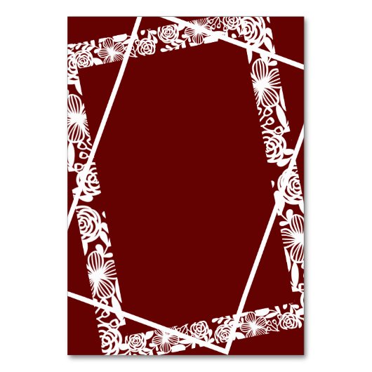 Open-werk Elegant Maroon Burgandy Kaart (Achterkant)