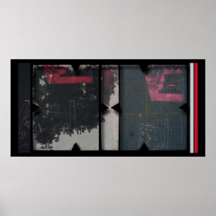 Open Werk met Open Red 1 Photomontage-Poster Poster