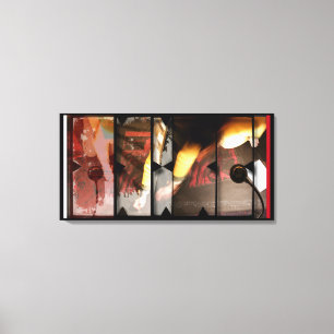 Open Werk met Open Red 5 Photomontage Canvas Afdruk