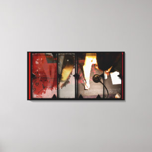 Open Werk met Open Red 6 Photomontage Canvas Afdruk