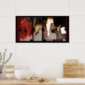 Open Werk met Open Red 6 Photomontage Poster (Keuken)