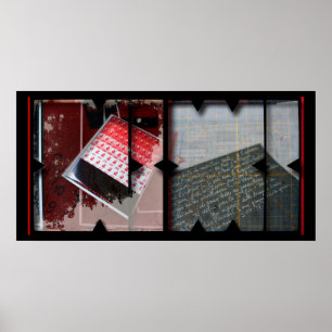 Open Werk met Open Red 9 Photomontage-Poster Poster