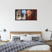 Open Werk over Open Red 13 Canvas Photomontage (Insitu (Slaapkamer))