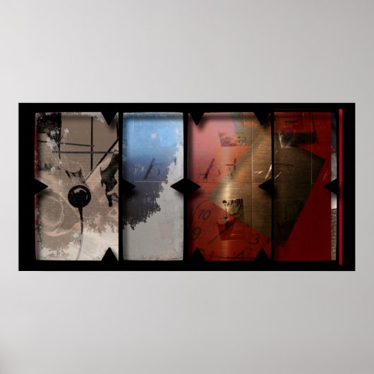 Open Werk over Open Red 13 Photomontage Poster (Voorkant)