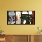 Open Werk over Open Red 14 Canvas Photomontage (Insitu (Woonkamer))