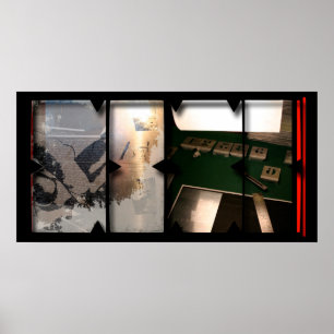 Open Werk over Open Red 14 Photomontage poster