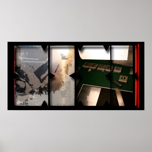 Open Werk over Open Red 14 Photomontage poster (Voorkant)