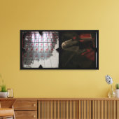 Open Werk over Open Red 16 Canvas Photomontage (Insitu (Woonkamer))