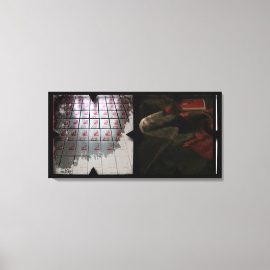 Open Werk over Open Red 16 Canvas Photomontage (Voorkant)