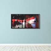 Open Werk over Open Red 17 Canvas Photomontage (Insitu (Houten vloer))