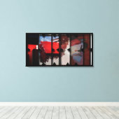 Open Werk over Open Red 18 Canvas Photomontage (Insitu (Houten vloer))