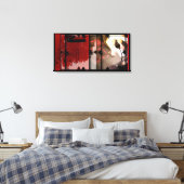 Open Werk over Open Red 2 Canvas Photomontage (Insitu (Slaapkamer))