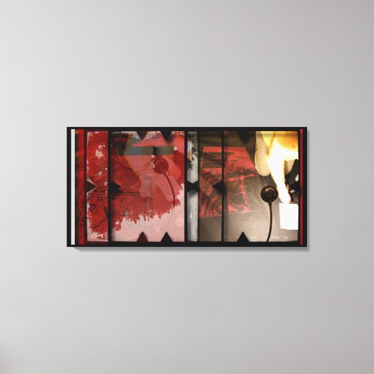 Open Werk over Open Red 3 Canvas Photomontage (Voorkant)