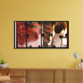 Open Werk over Open Red 4 Canvas Photomontage (Insitu (Woonkamer))