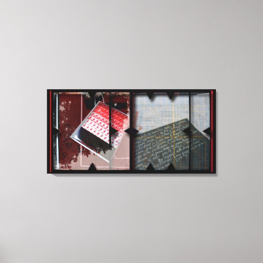 Open Werk over Open Rood 9 Fotomontage Canvas (Voorkant)