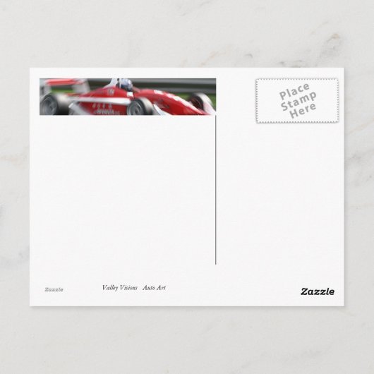 Open Wheeler Briefkaart (Achterkant)