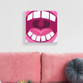 Open Wide en Zeg Ahhhh Canvas Afdruk (Insitu (Woonkamer))