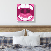 Open Wide en Zeg Ahhhh Canvas Afdruk (Insitu (Slaapkamer))