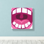 Open Wide en Zeg Ahhhh Canvas Afdruk (Insitu (Houten vloer))