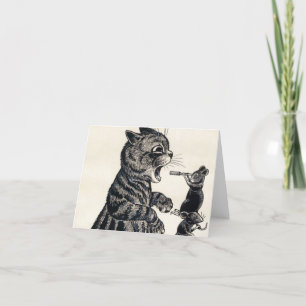 Open Wide van Louis Wain Bedankkaart