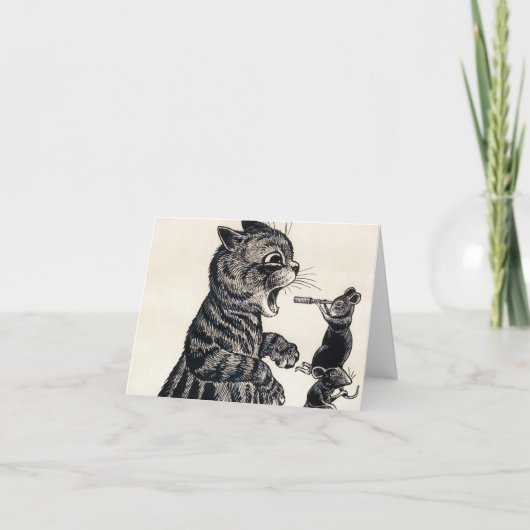 Open Wide van Louis Wain Bedankkaart (Voorkant)