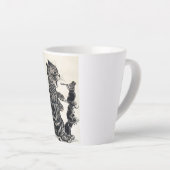 Open Wide van Louis Wain Latte Mok (Rechterhoek)