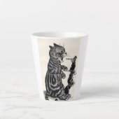 Open Wide van Louis Wain Latte Mok (Voorkant)