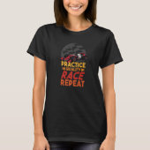 Open wiel Formule Racing Car Practice kwalificeert T-shirt (Voorkant)
