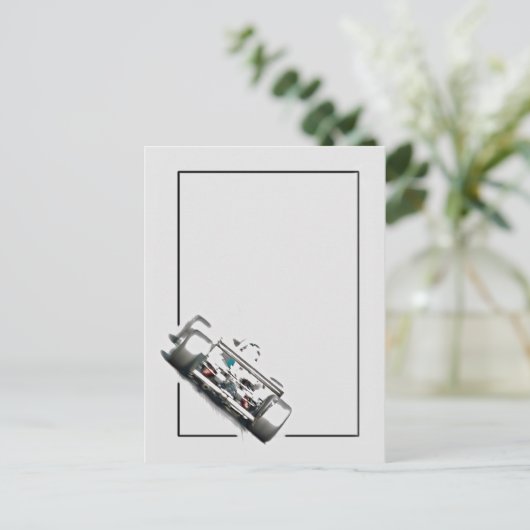 Open-wielracer Briefkaart (Staand voorkant)