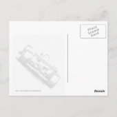 Open-wielracer Briefkaart (Achterkant)