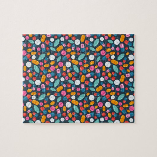 "Open wijd!" pil print puzzel Legpuzzel (Horizontaal)