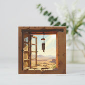 Open Window in the Desert Blank Kaart (Staand voorkant)