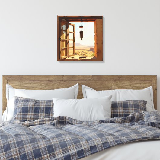 Open Window in the Desert Canvas Afdruk (Insitu (Slaapkamer))