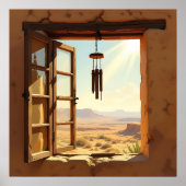 Open Window in the Desert Poster (Voorkant)