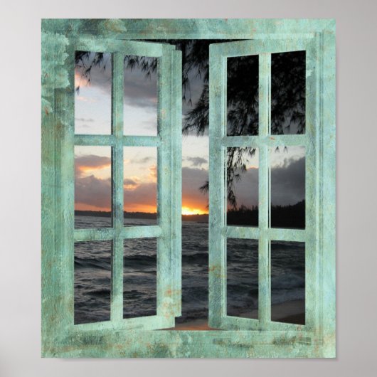 Open Window Kauai Sunset Poster (Voorkant)